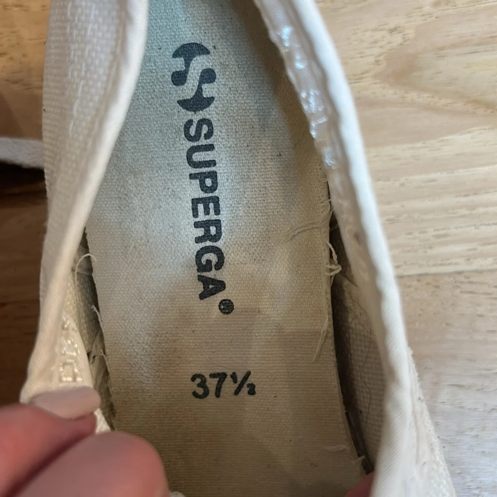 Superga women's size 37.5 rainbow platform sneakers